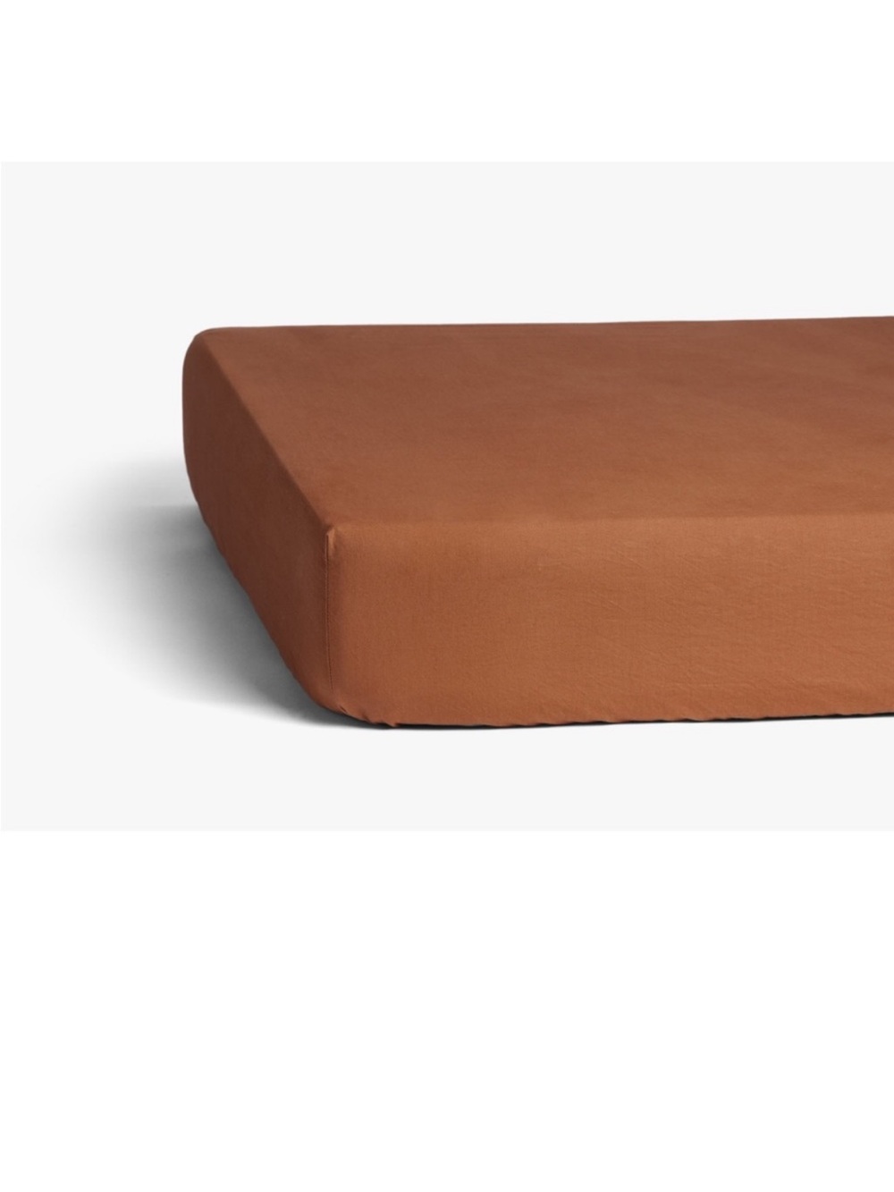 Parachute | Baby crib fitted sheet rust color “terra” linen